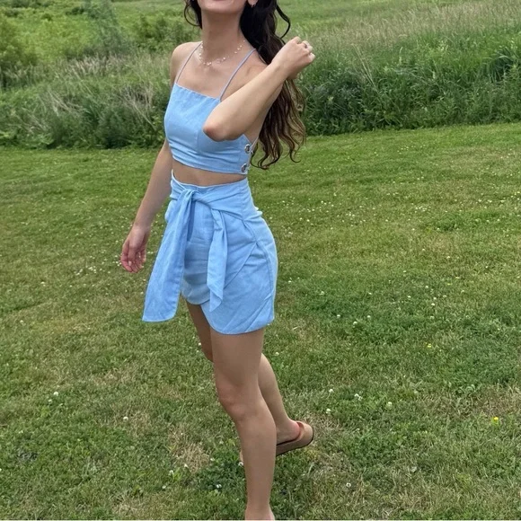 Light Blue Two-Piece Set - Picture 2 of 4